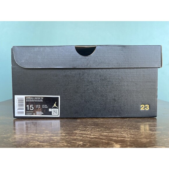 Air Jordan 4 Retro TD "White Cement" Football Cleats Men's Size 15 HQ0207-106 - Picture 11 of 11